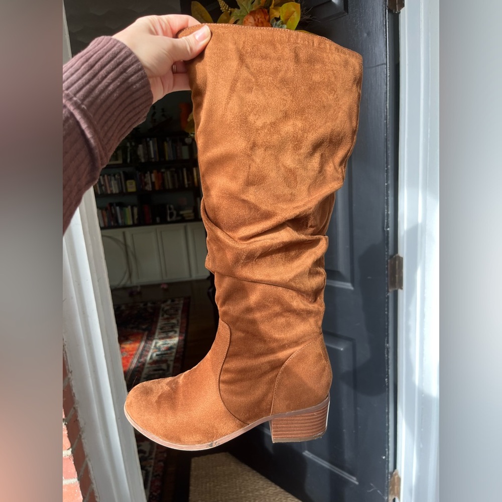 Lane Bryant knee high heeled boots